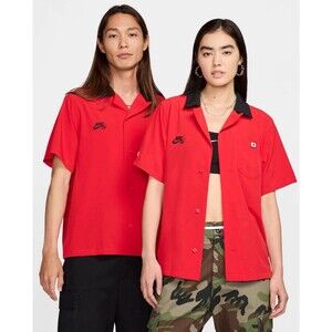 Nike SB Olympics 2024 Japan S/S Bowler Shirt University Red FZ4057-657 Size XS